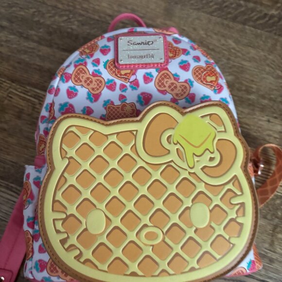 Sanrio Hello Kitty Breakfast Waffle Loungefly Mini Backpack - Picture 4 of 9
